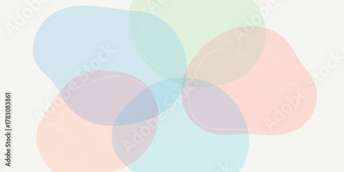 Abstract colorful overlapping shapes create a soft and dreamy visual effect.