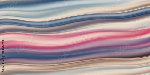 Abstract flowing lines in vibrant pink blue and beige hues creating a dynamic background.