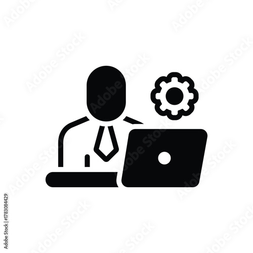 Black solid icon for it manager
