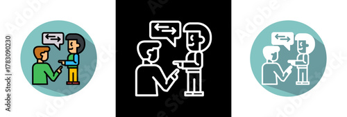 Communication triplestyle icon