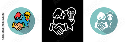 Cooperation triplestyle icon