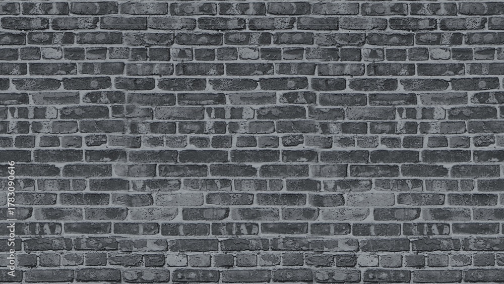 Fototapeta premium Seamless Gray Brick Wall Texture Background for Design and Architectural Projects - Durable Surface