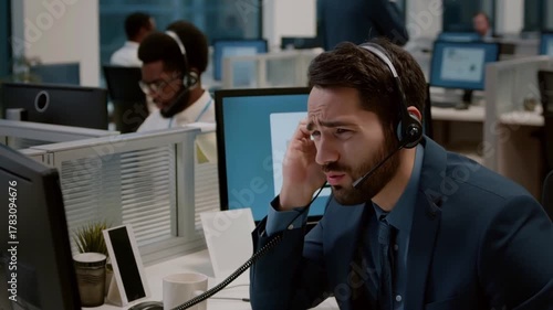 Customer service representative helping client Stock Video