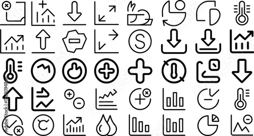 Statistic Chart Element Vector Isolated Illustration on Transparent Background Graph Design