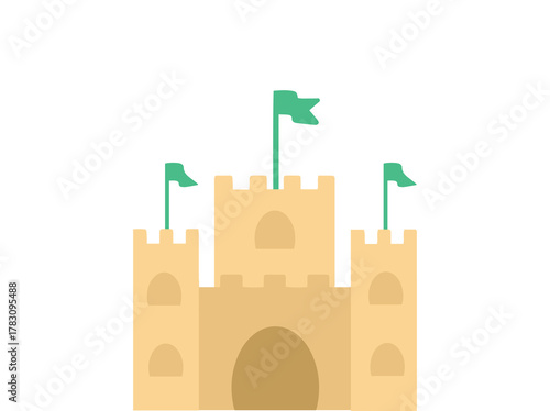 Sand Castle on the Beach
