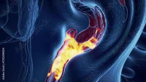 Animated Medical Visualization of Inner Ear Anatomy with Inflammation and Infection
