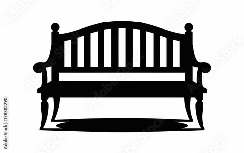 wooden bench isolated on white