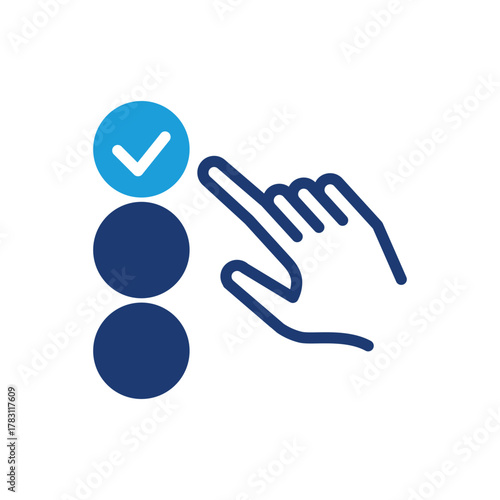 Choose from the List colored icon vector design good for web or mobile app