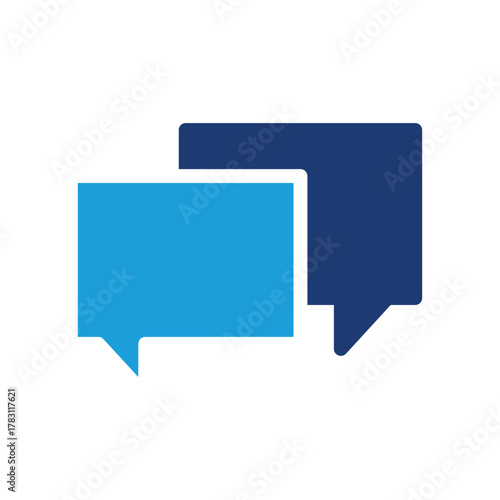 speech bubbles representing dialogue and conversation themes colored icon vector design good for web or mobile app