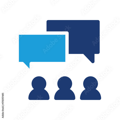 Team Chat colored icon vector design good for web or mobile app
