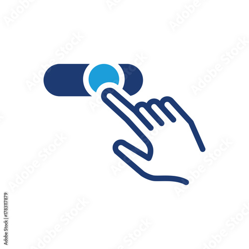 Turn off button click colored icon vector design good for web or mobile app