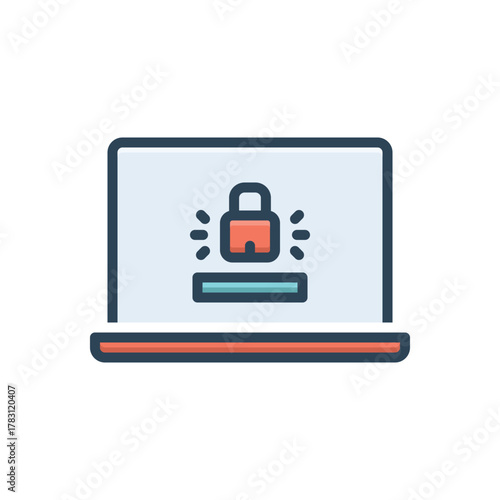 Color illustration icon for privacy settings