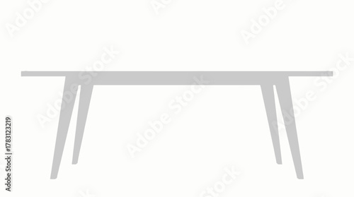 Simple White Desk Perspective