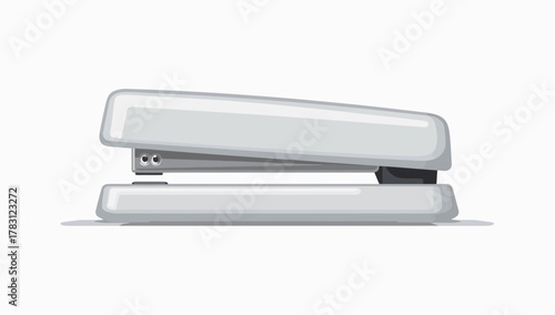 Minimalist White Stapler Closeup
