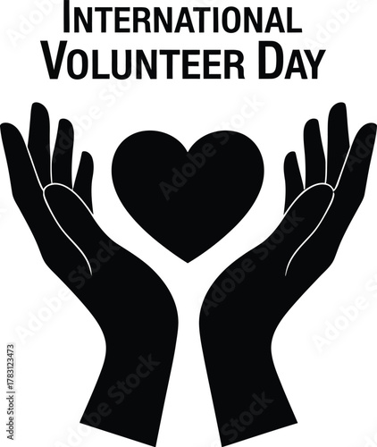 Hands holding a heart for International Volunteer Day
