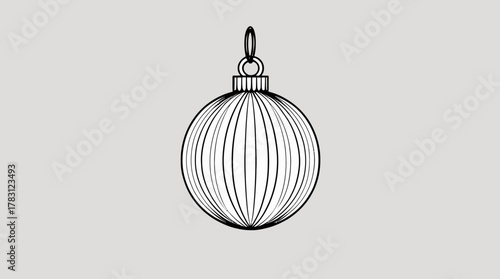 Striped Christmas Ornament Sketch