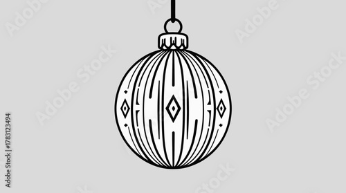 Thick Line Christmas Bauble Design