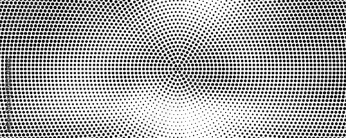 Dotted halftone gradient texture. Vanishing polka dot background. Repeating dots gradation pattern background. Black fading comic pop art overlay backdrop. Raster effect wallpaper. Vector halftone