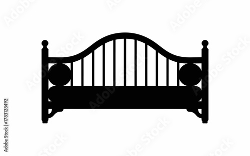 bed with clipping path