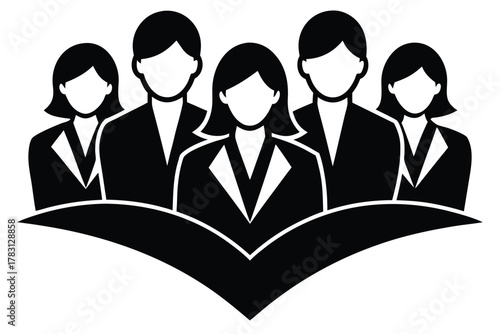 group of people vector icon silhouette