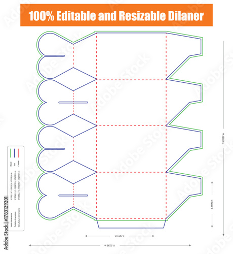 Christmas eve gift box packaging,Editable and resizable burger box dieline template.