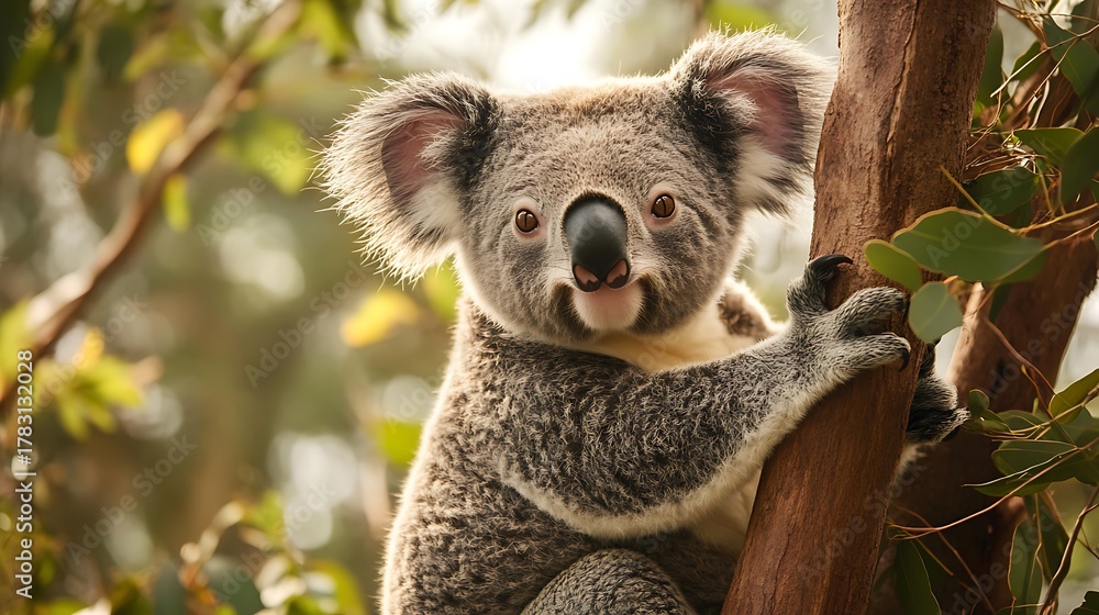 Fototapeta premium The koala is an arboreal herbivorous marsupial native