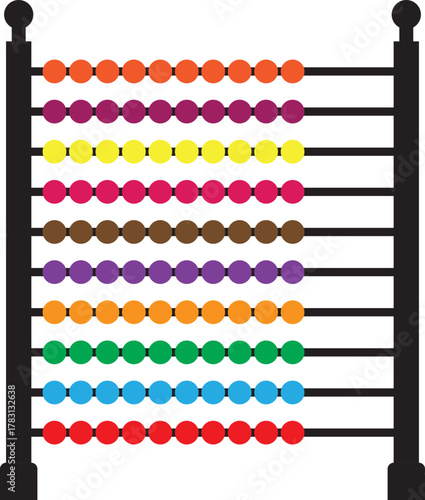 Abacus arithmetic frame vector illustration