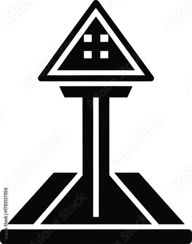 Pyramid scheme vector icon. style is flat symbol black color transparent background
