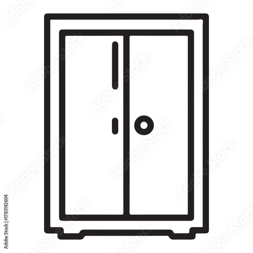 wardrobe icon vector