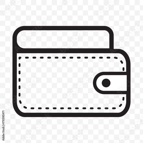 Wallet icons isolated on transparent background. Modern and editable wallet icon. Simple icon vector illustration. 
