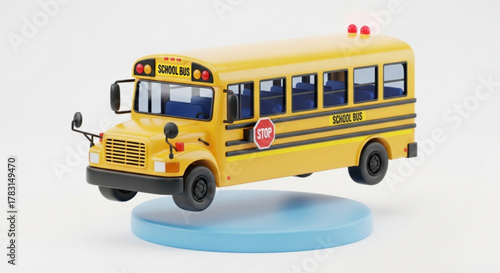 Yellow school bus transportation for students back to school safety and education concept vector illustration