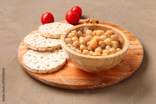 Bowl of fresh chickpeas cov...