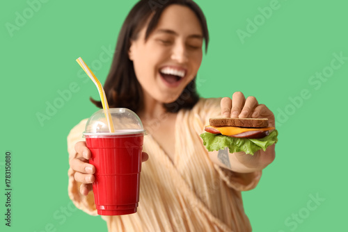 Beautiful young woman with ...
