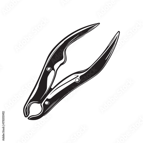 Cartoon vector illustration of pliers