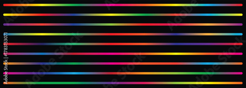 Vibrant Spectrum: A visual symphony of colorful, horizontal stripes against a dark backdrop, creating a striking abstract composition. 