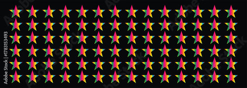 Geometric Star Pattern: A vibrant geometric arrangement, featuring an array of meticulously aligned stars. The image radiates energy.