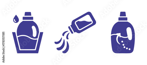 Detergent Fill Icon Symbol Vector. Black Glyph Detergent Icon
