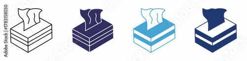 Collection of tissue icons in. Stock vectors.
