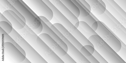 Abstract minimal white and grey glossy squares triangle, abstract tech corporation smooth web space surface digital banner design stripes concept for web, flyer.	