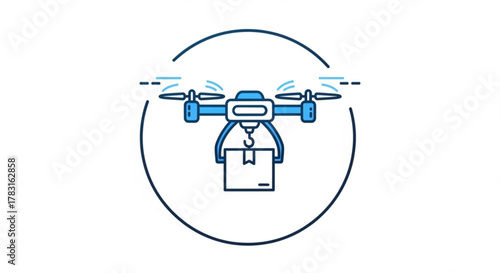 Drone delivery service for fast shipping and logistics solutions with modern technology and innovation
