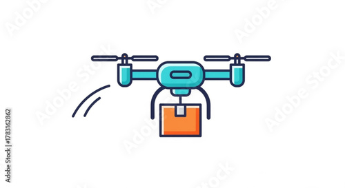 Drone delivery service fast shipping logistics technology aerial vehicle package transportation solution