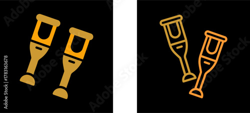 Crutches Vector Icon