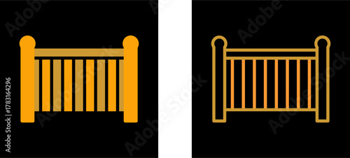 Baby Cot Vector Icon