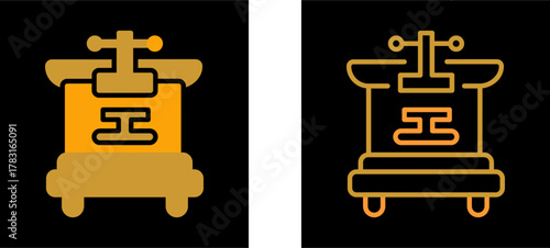 Machine Press Vector Icon