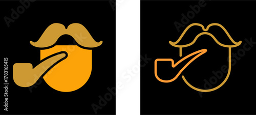 Pirate With Smoking Pipe Vector Icon
