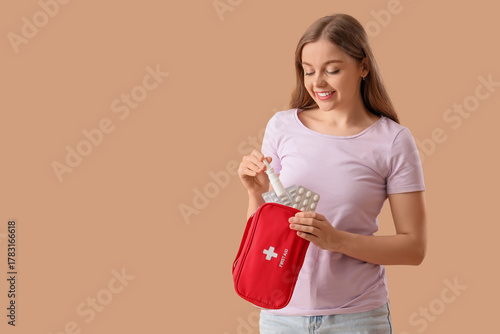 Beautiful young woman with ...