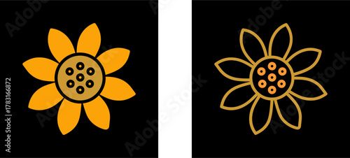 Sunflower Vector Icon