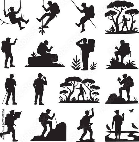 Human Silhouette Actions and Movements Collection