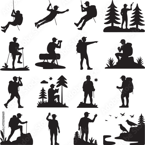 Human Silhouette Actions and Movements Collection