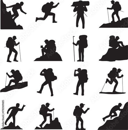 Human Silhouette Actions and Movements Collection